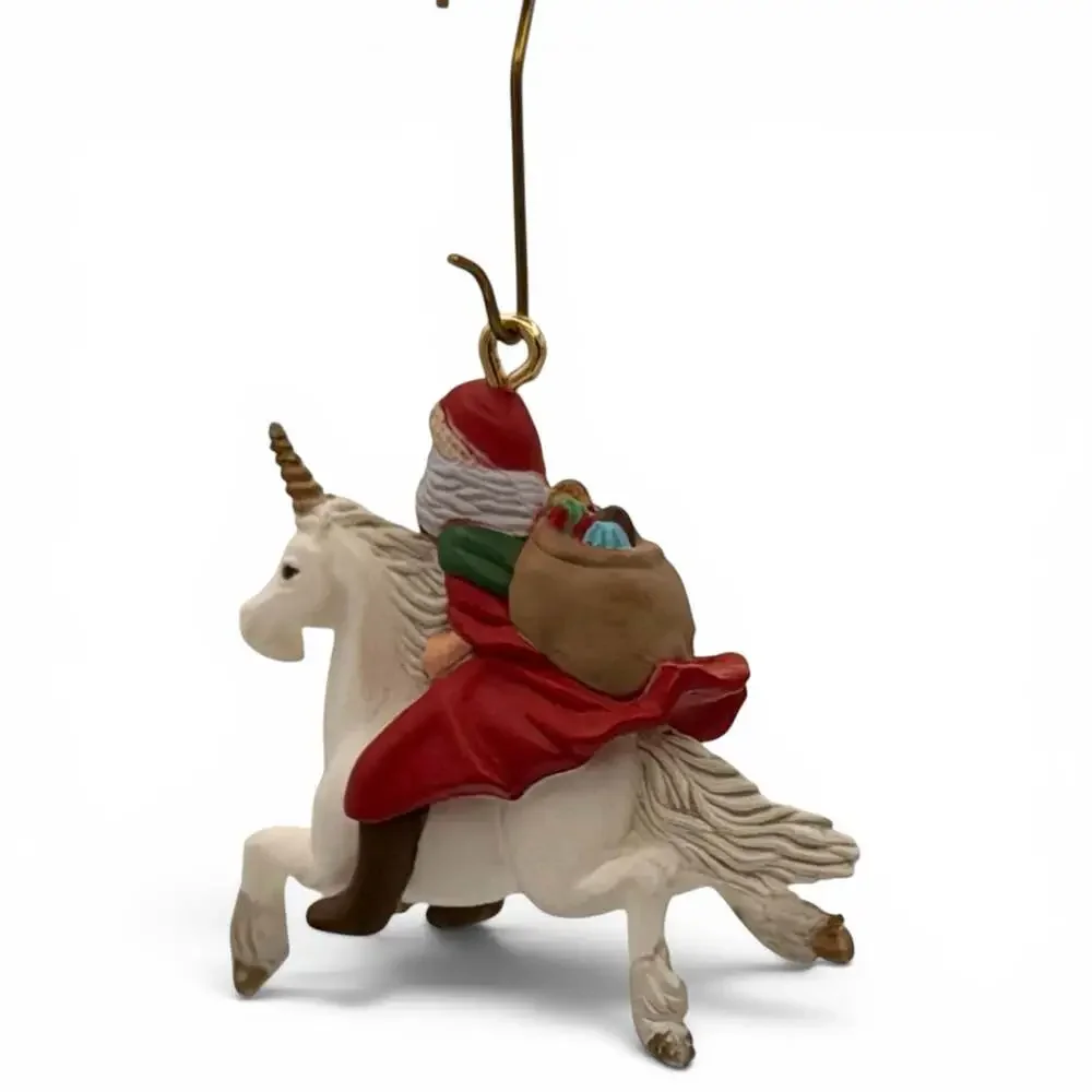 1989 Hallmark Keepsake Miniature Ornament Santa's Magic Ride